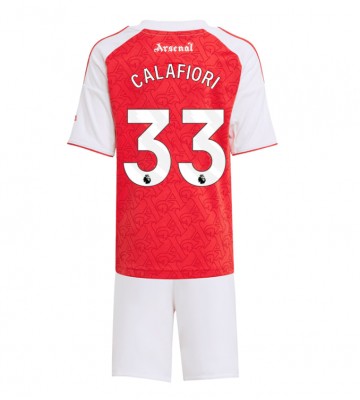 Arsenal Riccardo Calafiori #33 Replica Home Stadium Kit for Kids 2025-26 Short Sleeve (+ pants)